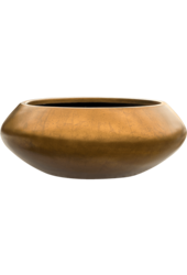 Baq Metallic Silver Leaf Bowl Ufo Matt Honey