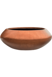 Baq Metallic Silver Leaf Bowl Ufo Matt Honey