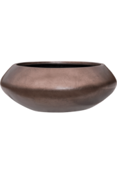Baq Metallic Silver Leaf Bowl Ufo Matt Honey