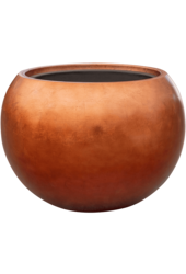 Baq Metallic Silver Leaf Globe matt copper (met inzetbak)