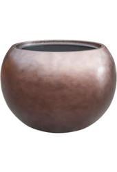 Baq Metallic Silver Leaf Globe matt copper (met inzetbak)