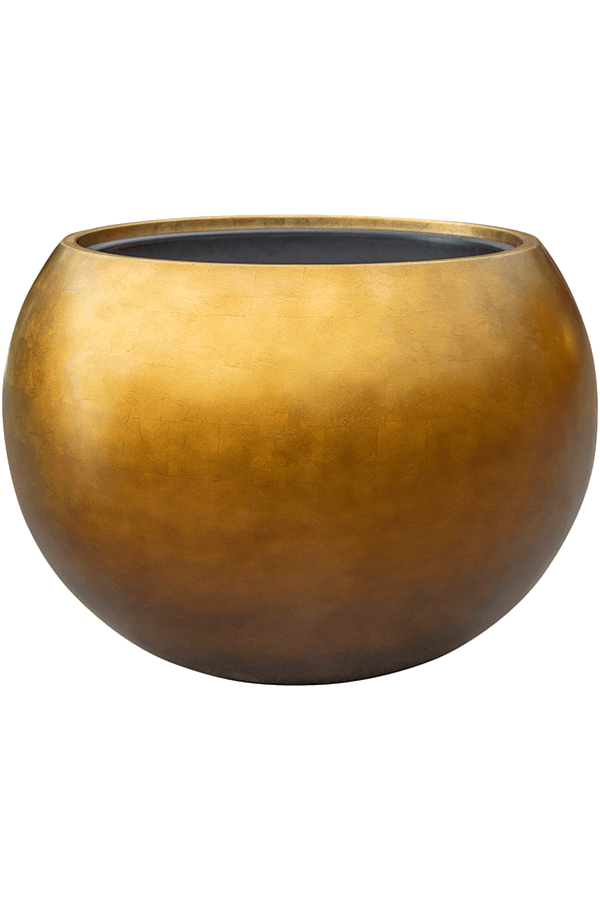 Baq Metallic Silver Leaf Globe matt copper (met inzetbak)