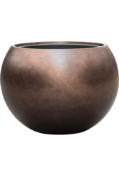 Baq Metallic Silver Leaf Globe matt coffee (met inzetbak)