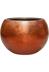 Baq Metallic Silver Leaf Globe matt copper (met inzetbak)