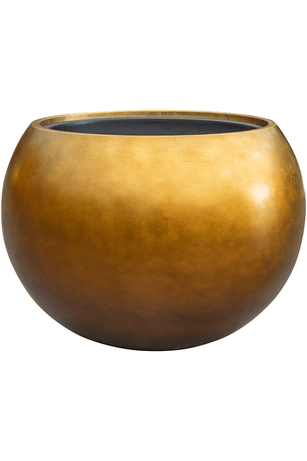 Baq Metallic Silver Leaf Globe matt copper (met inzetbak)