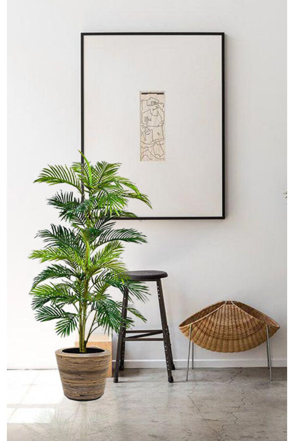 Plante artificielle Palmier doré en Rotin