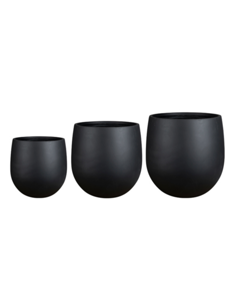 Luca Lifestyle Pot set van 3 Armin black D35 H34
