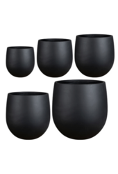 Set de 5 pots Armin noir D20 D 27 D35 D47 D57