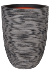 Capi Nature Rib NL Vase élégant bas anthracite