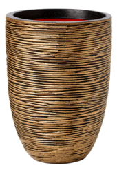 Capi Nature Rib NL Vase élégant bas anthracite