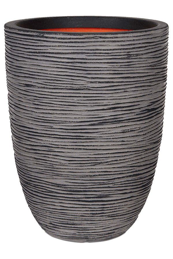 Capi Nature Rib NL Vase Élégant Bas Anthracite