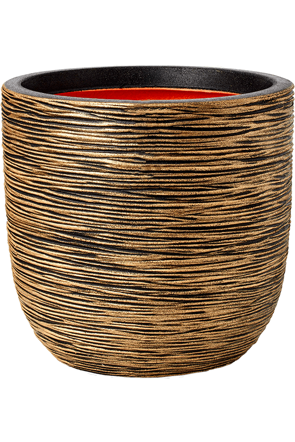 Capi Nature Rib NL Pot Bol Zwart Goud