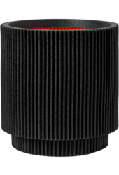 Capi Nature Groove NL Vase Cylindre Noir Or