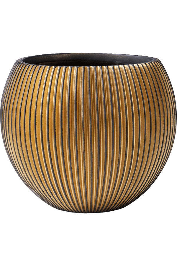 Capi Nature Groove Vase Boule Noir Intense