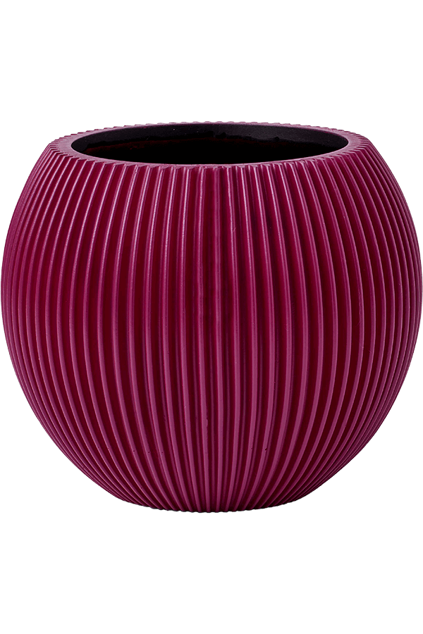 Capi Nature Groove Vase Sphérique Noir Intense