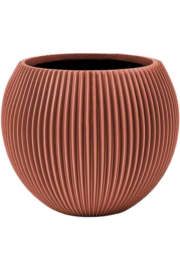 Capi Nature Groove Vase Sphérique Noir Intense