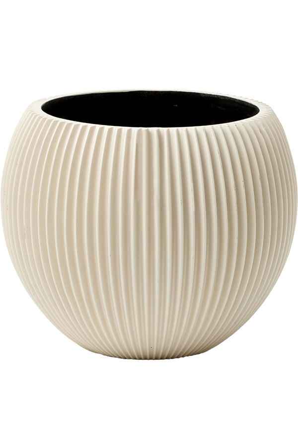 Capi Nature Groove Vase Sphérique Noir Intense