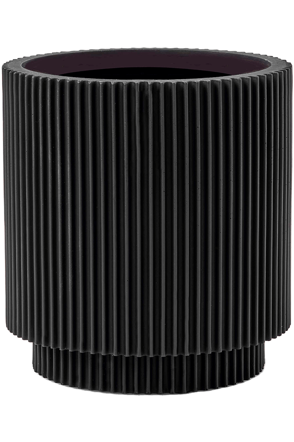 Capi Nature Groove Vase Cylindre Noir Intense