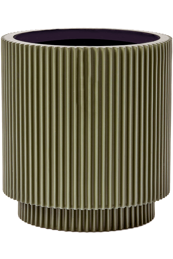 Capi Nature Groove Vase Cylindre Noir Intense