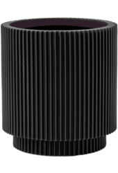 Capi Nature Groove Vase Cylindre Noir Intense
