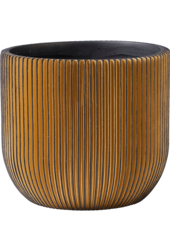 Capi Nature Groove Pot Bol Zwart Goud