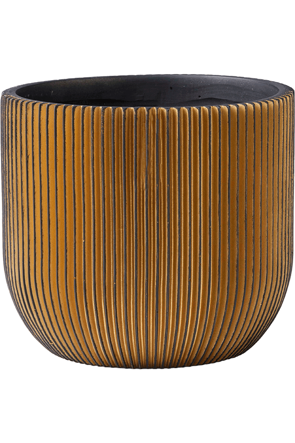 Capi Nature Groove Pot Bol Zwart Goud