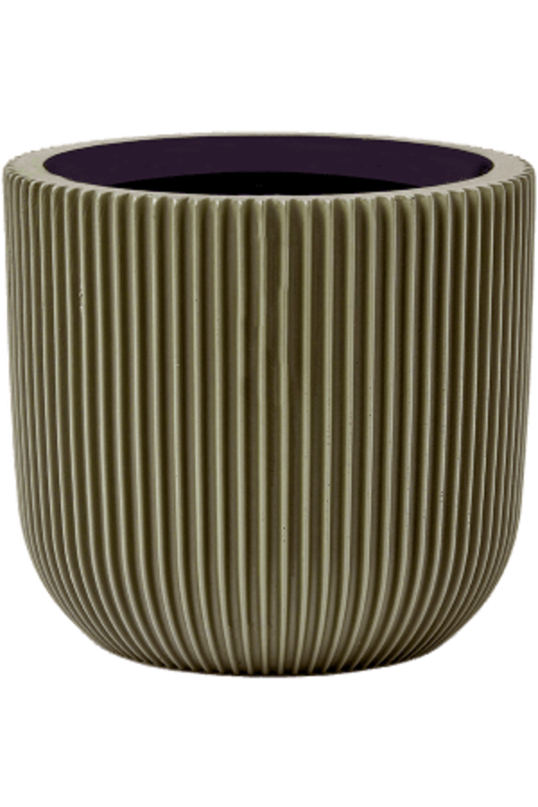 Capi Nature Groove Pot Bol Zwart