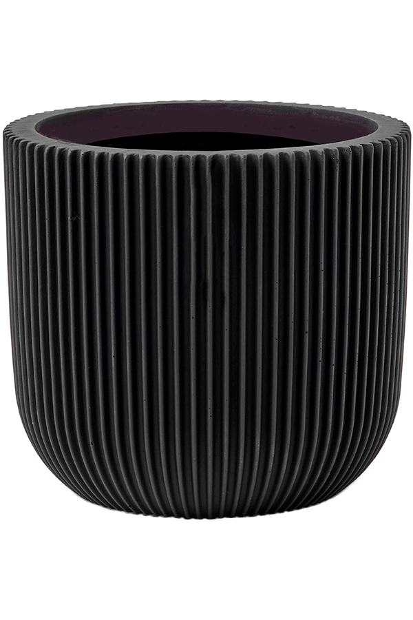 Capi Nature Groove Pot Bol Zwart