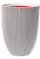 Capi Nature Groove NL Vase Élégant Bas Noir Or