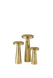 J-Line kaarshouders Stainless - metaal - goud - 3 stuks