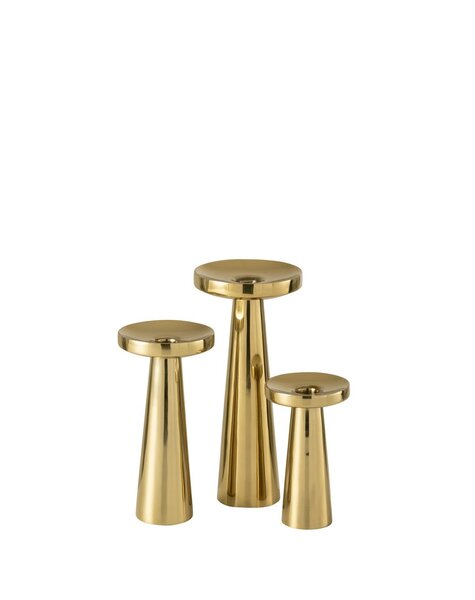 J-Line J-Line kaarshouders Stainless - metaal - goud - 3 stuks