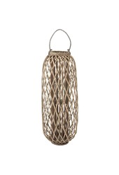 J-Line lantaarn Willow - hout - grijs - large