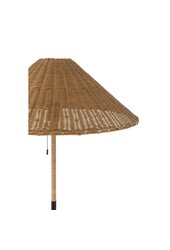 J-Line staande lamp - metaal/rotan - zwart/naturel