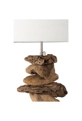 J-Line lamp + kap - hout - naturel/beige - small