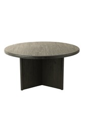 J-Line tafel Rond Teak - hout - zwart