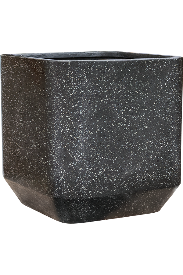 Baq Terrazzo Rounded Cube Black
