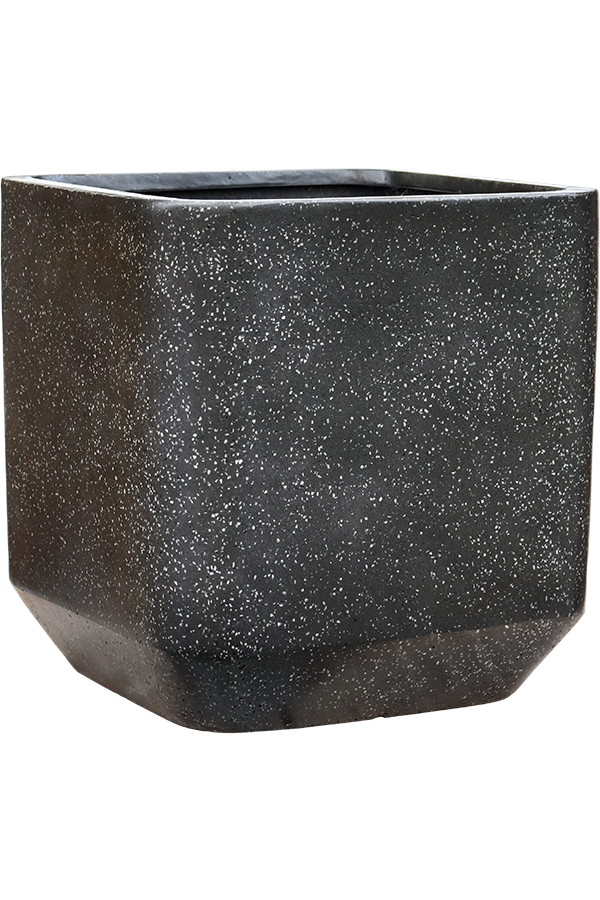 Baq Terrazzo Rounded Cube Black