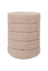 Pouf Rosa Beige 53 x ø43 cm