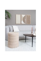 Pouf Rosa Beige 53 x ø43 cm