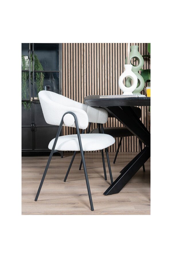 Chaise de salle à manger Lio Ivoire