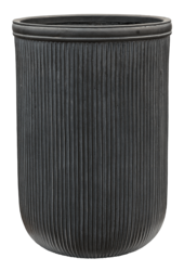 Baq Cylindre Nervuré Vertical Anthracite