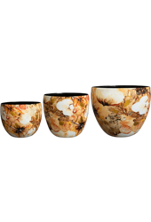 Conçu par Lammie Pot Coton Crème (lot de 3)