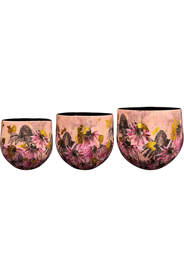 Conçu par Lammie Pot Polly Pink (set de 3)