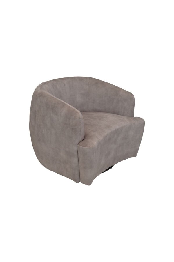 Draaifauteuil - Wit/Zwart - Adore 01 - Fluweel/metaal