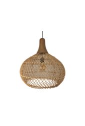 Hanglamp Rotan - 43x43x46 - Naturel - Rotan/teak