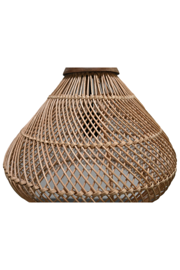 Hanglamp Rotan - 43x43x46 - Naturel - Rotan/teak