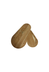Salontafels Zürich - 95x52x46 - Naturel/zwart - Acaciahout/ijzer - Set van 2