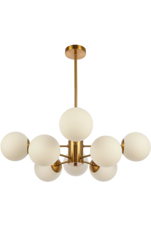 Suspension Gina White Gold 8 Lumières