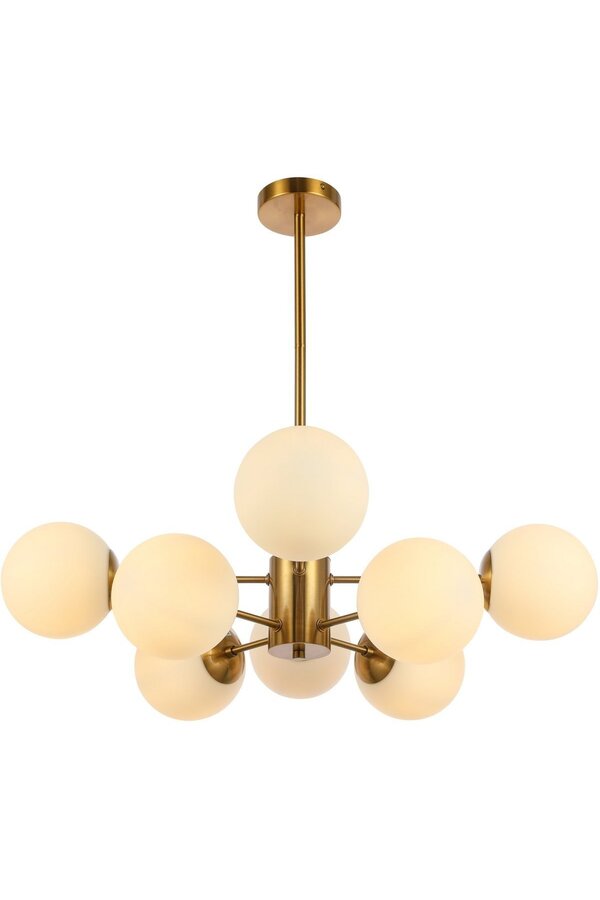 Suspension Gina White Gold 8 Lumières