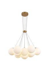 Suspension Jenna White Gold 13 lumières